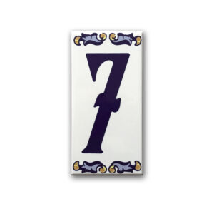Azulejo Número Rocalla 7,5x15 cm