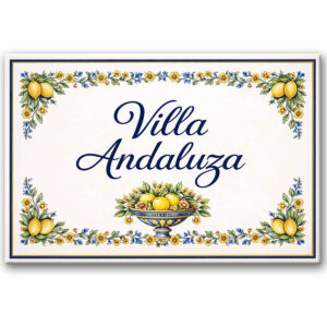 Azulejo Cenefa Florero Limones 25x40 cm.