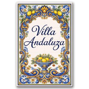 Azulejo Vertical Cenefa Recargada Limones