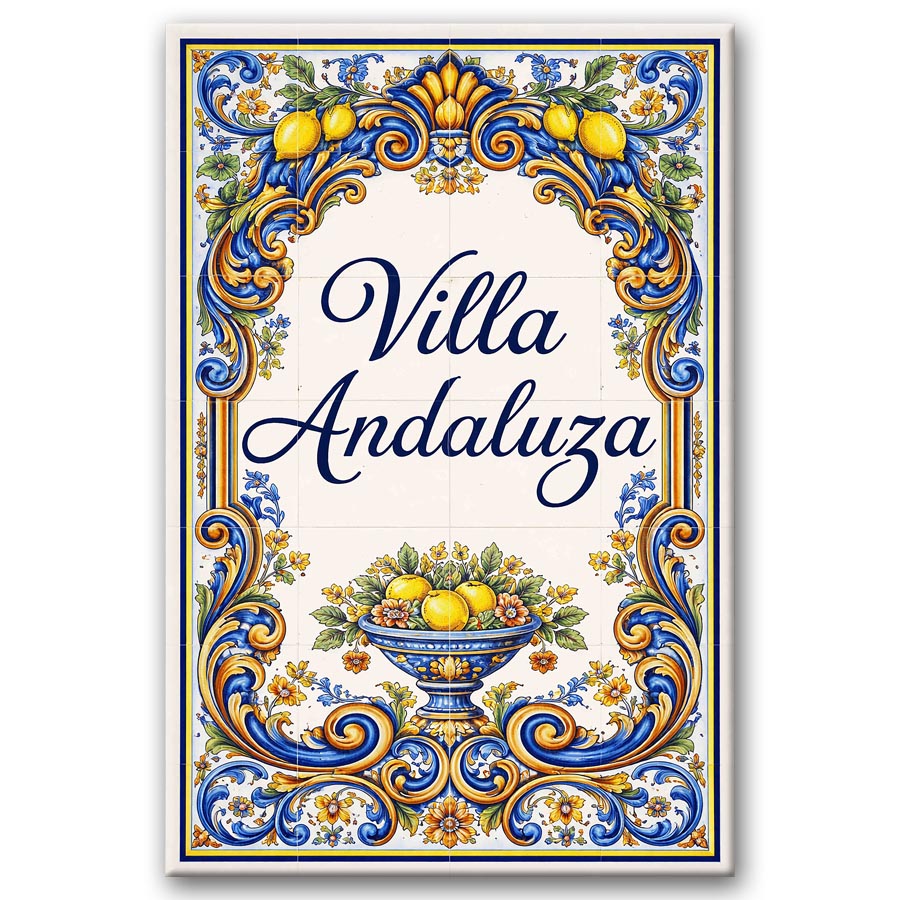 Azulejo Vertical Cenefa Recargada Limones