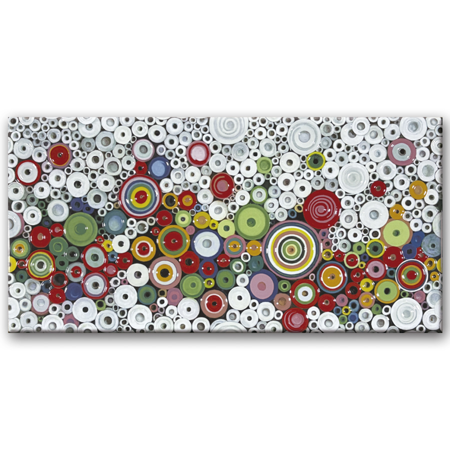 Decorado Azulejo Círculos Multicolor. Multicolor circles tile.