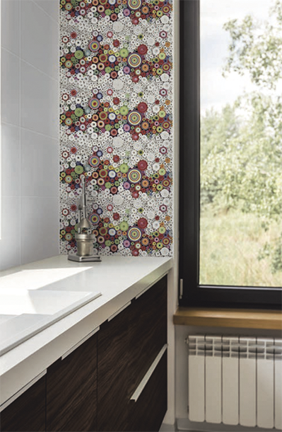 pared cocina círculos